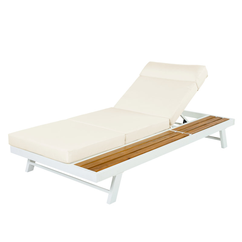 Méridiennes de patio réglables, chaise de patio moderne en bois d'acacia