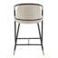 Tabouret de comptoir de 26 po de hauteur avec cadre en métal (ensemble de 2) - amande-119320486