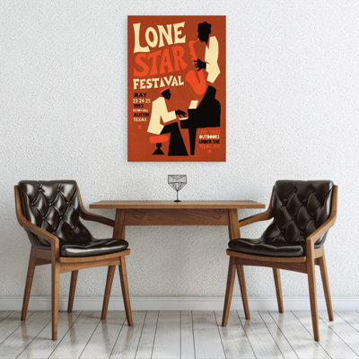 Retro Jazz Festival Retro Vintage Architecture Wall Art Print