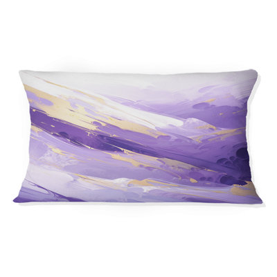 Coussin décoratif abstrait avec imprimé abstrait et mauve