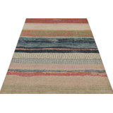 Distressed Homage Hand Knotted Wool Abstract Area Rug