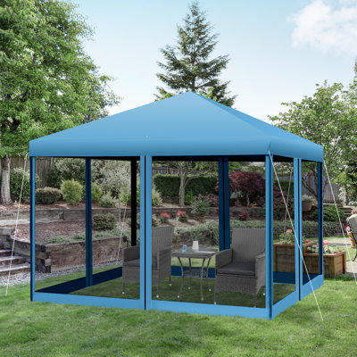 Jabran 10 Ft. W x 10 Ft. D Steel Pop-Up Canopy