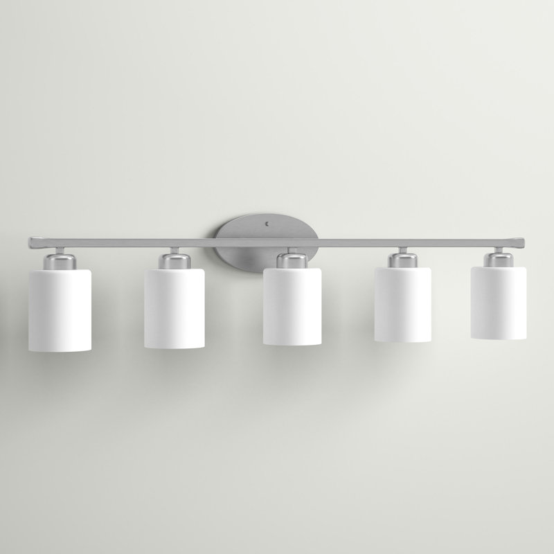 Éclairage pour meuble-lavabo à intensité variable Dixon, Nickel brossé, 5