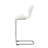 White 4pc Bar Stool , Metal Footrest, Rectangular Stable Upholstery, Low Back