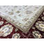Tapis ivoire et rouge noué à la main de haute qualité