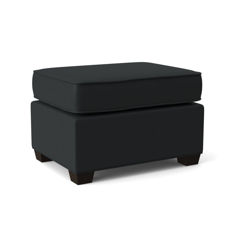 Finn 26" Wide Rectangle Standard Ottoman, Cafelle, Ridgecrest Midnight