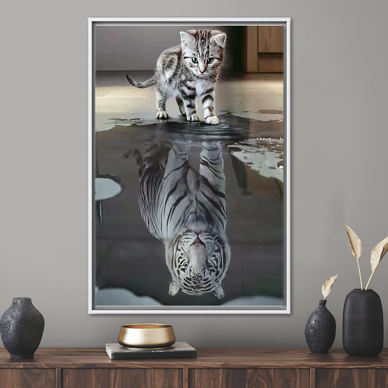 Print on Canvas, 70 cm H x 100 cm W, White Floater Framed
