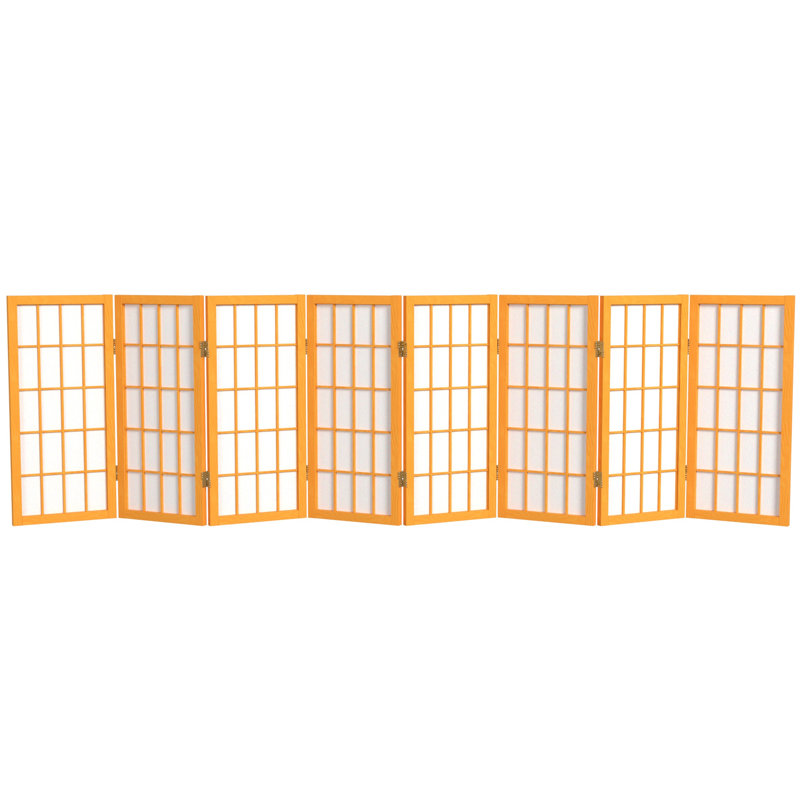 Paravent court Alex H 26,5 po, Miel, 8 panneaux