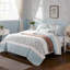 Ensemble de courtepointe en percale de coton 6 pièces avec coussins décoratifs Dawn-1033946885-1033946882