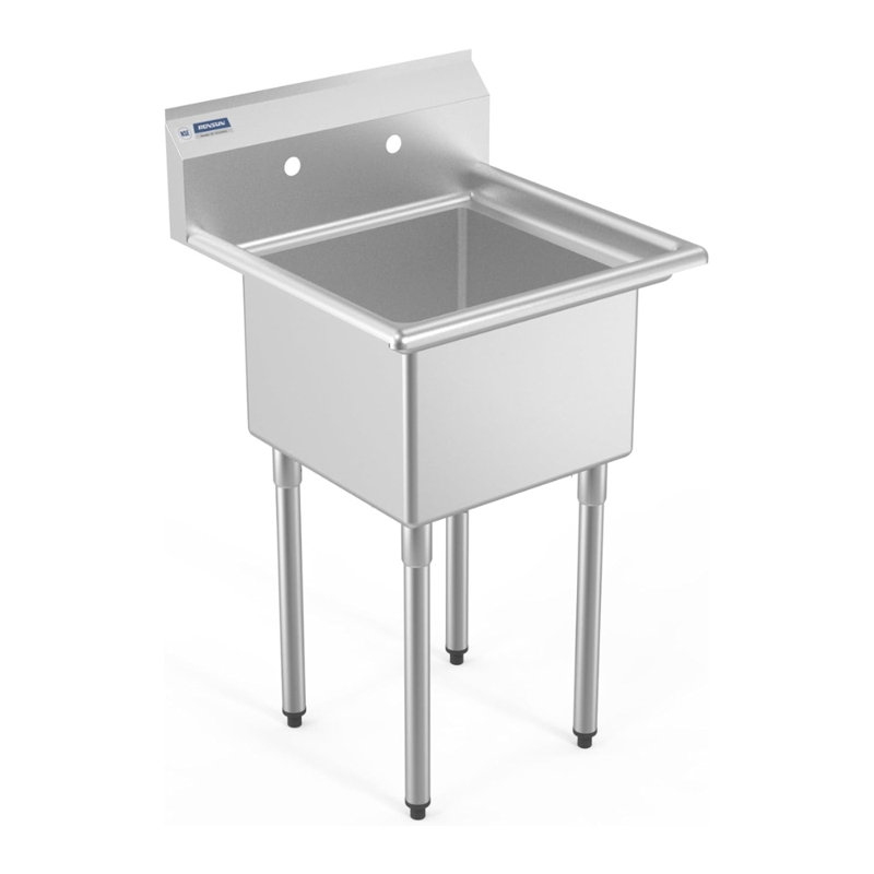 Évier utilitaire autoportant en acier inoxydable 24 "X 24"