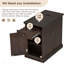 Table d'appoint Classic Vintage Livingroom avec ports USB et un tiroir multifonctionnel avec porte-gobelets-34583397