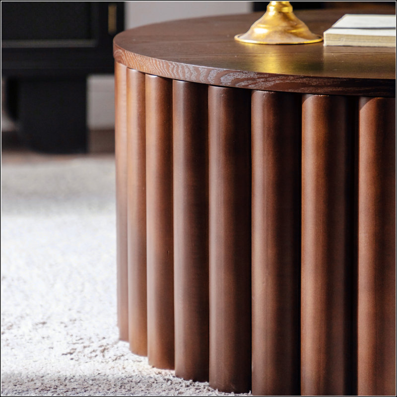 Round Coffee Table, Walnut