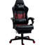 Fauteuil de jeu en cuir noir Pu - ergonomique, réglable en hauteur et dossier inclinable