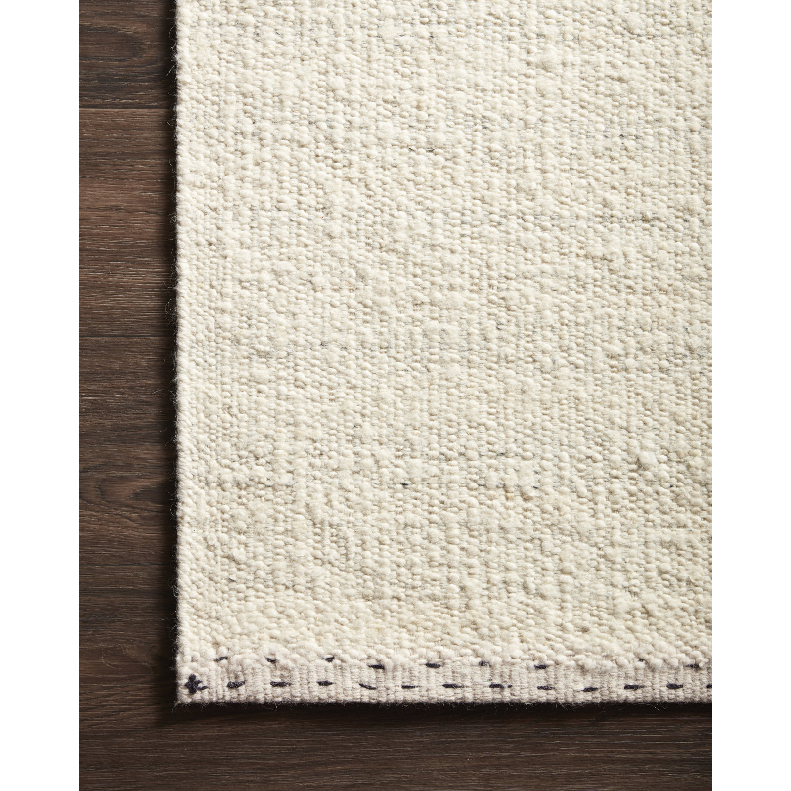 Larissa Ivory Hand-Woven Rug, Rectangle 7'9" x 9'9"