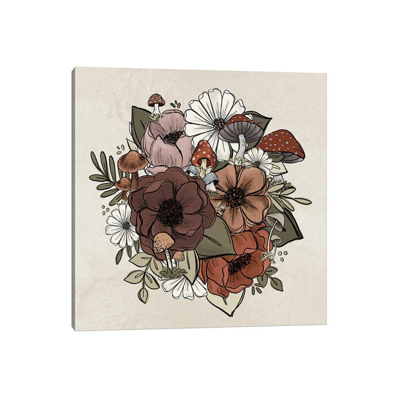 Forest Floral Cluster by Katie Bryant - Wrapped Canvas Painting, 45.72 cm H x 45.72 cm W x 3.175 cm D