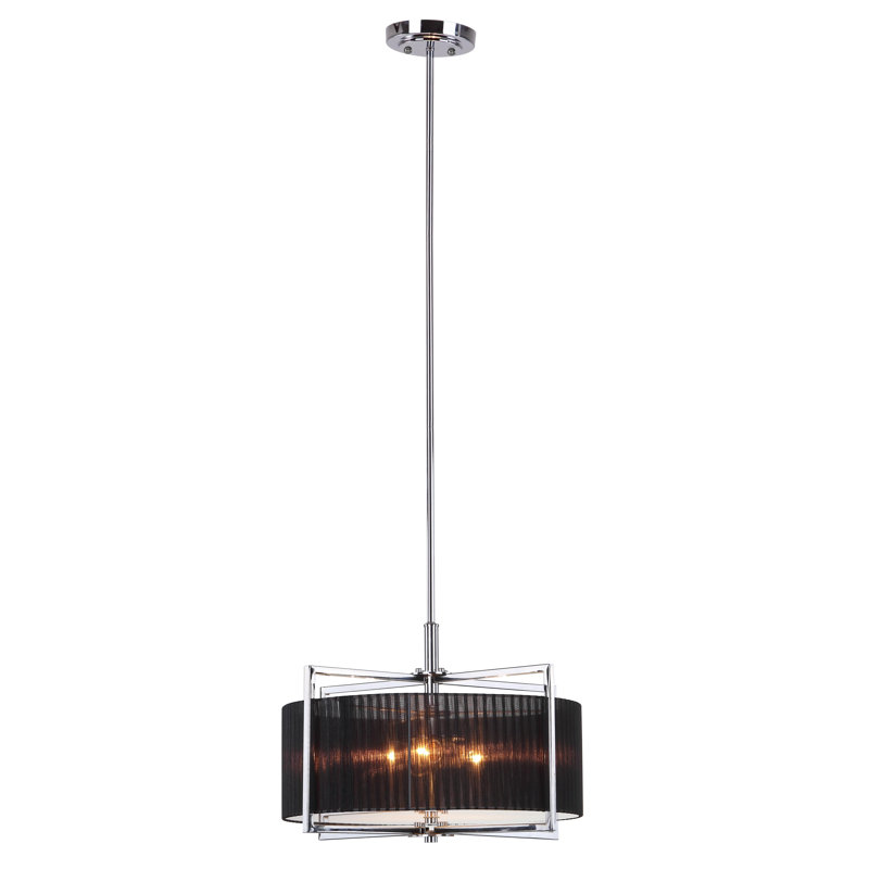 lustree tambour 3 lumières unique  Tellier, Black