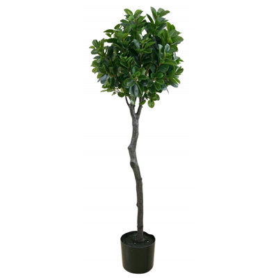 Faux Ficus Topiary in Planter