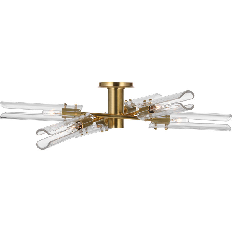 Aerin Casoria XL Radial Flush Mount, Antique Brass