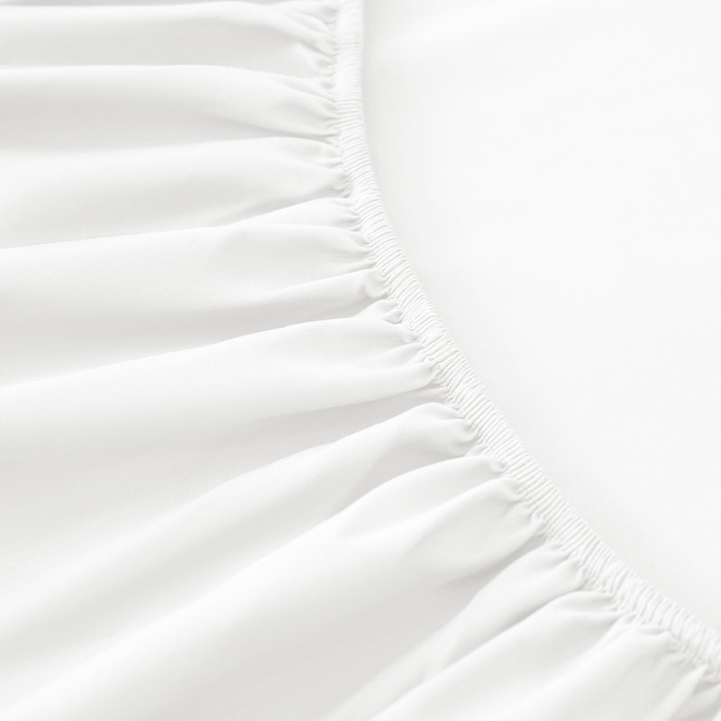 Super Soft Extra Deep Pocket Microfiber Brushed Fitted Sheet, Double (4'6), White
