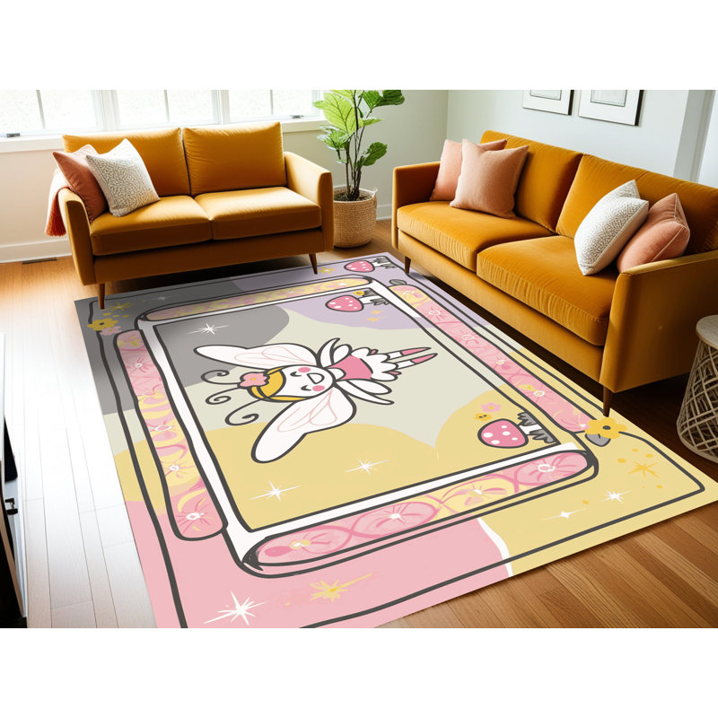 Tapis fantaisie East Urban Home, Rectangulaire 3 pi x 5 pi