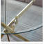 Table de salle à manger ronde en verre transparent, pieds à finition dorée Essentiel à la maison, durable et robuste, et attrayant-1742527520-1742527523