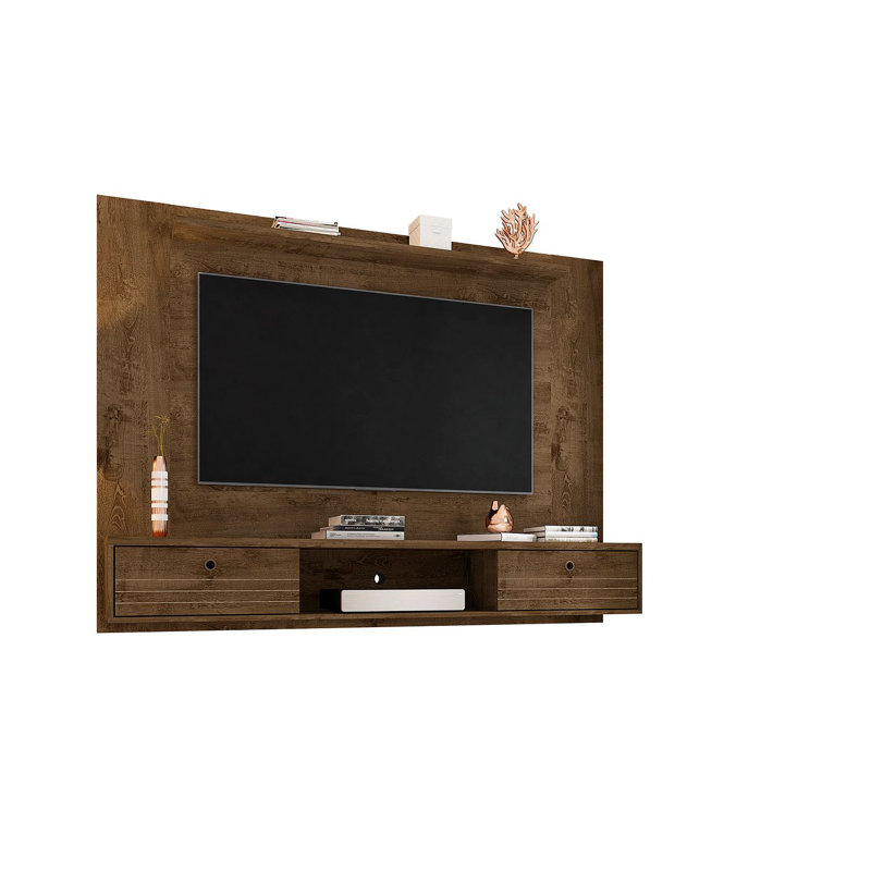 Darryl Floating Entertainment Center for TVs up to 65", Rustic Brown