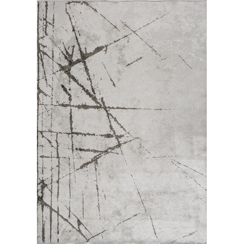 Amous Abstract Hand Loom Indoor / Outdoor Area Rug, Rectangle 6'6" x 8'2"