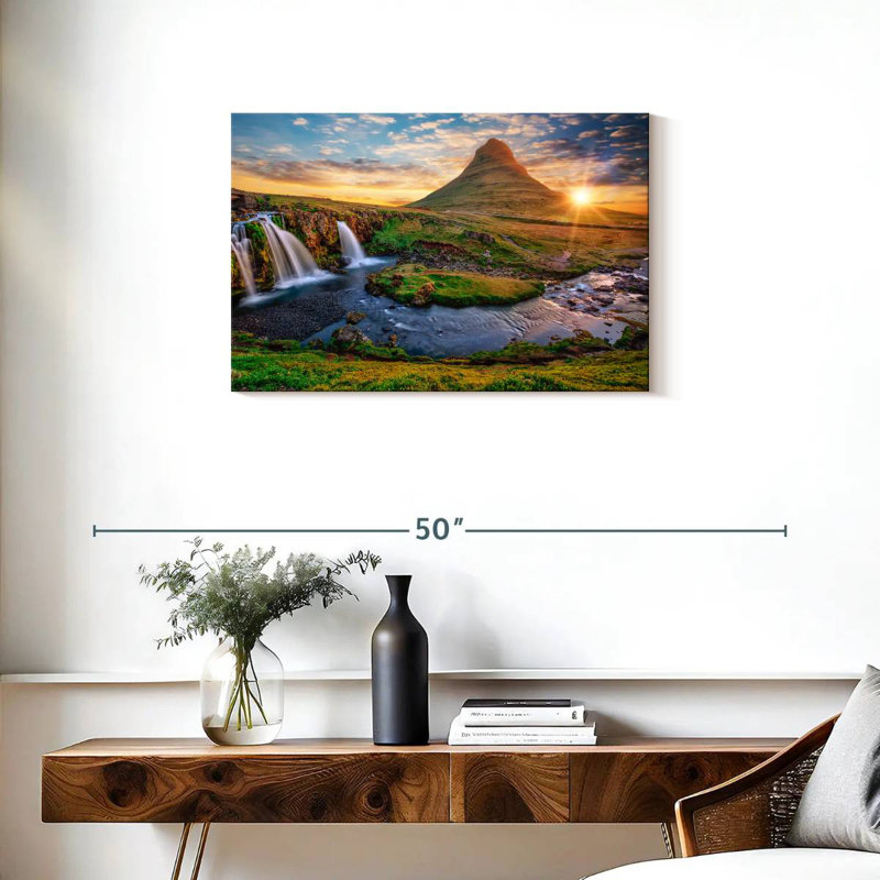 Alvord Kirkjufell au lever du soleil, H 20 po x l 30 po