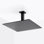 Devon Complete Square Shower Head - Ceiling Mount - 12" Brass/Matt Black