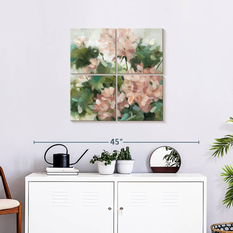 Geranium Garden, 26" H x 26" W