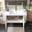 Meuble-lavabo mural polyvalent 36 po avec lavabo en céramique à fixation libre 36 po