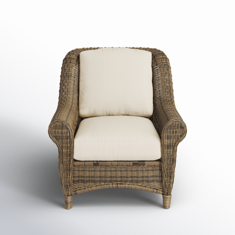 Chaise à assise profonde avec coussin Aaraiz, Tissu toile Sunbrella®