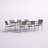 Modway Shore 9 Piece Outdoor Patio Aluminum Dining Set