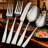 20-Piece Mirror Polished Stainless Steel Flatware Set, Service For 4 With Spoons Forks Knives, Glacier Collection Cutlery Set For Everyday And Special Occasions