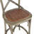 Wicker Counter Stool with Solid Wood Frame