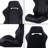 2PC Universal Racing Seats Stitch PVC Leather Reclinable Carbon Look Leather With Adjustor Slider(Not Including Seat Bracket ) 1 Box Of 2 Pieces 8010 New
