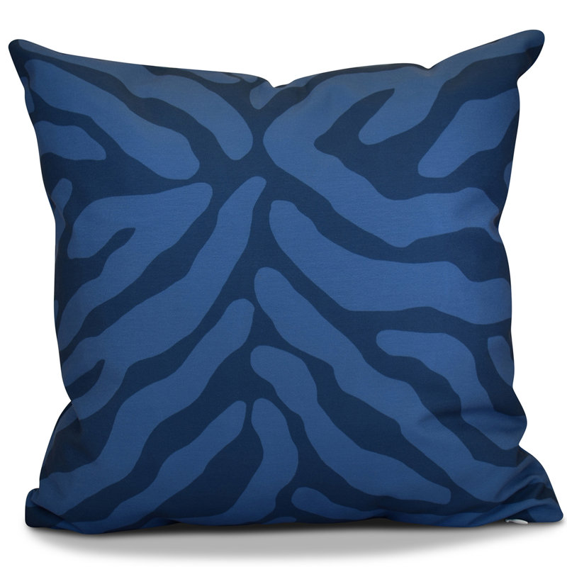 Housse et insert de coussin carré à rayures géométriques pour animaux, 18 po x 18 po, Bleu marine
