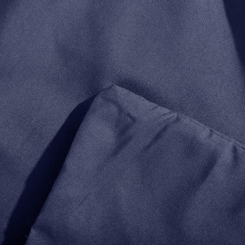 Housse de coussin en microfibre, Bleu marine