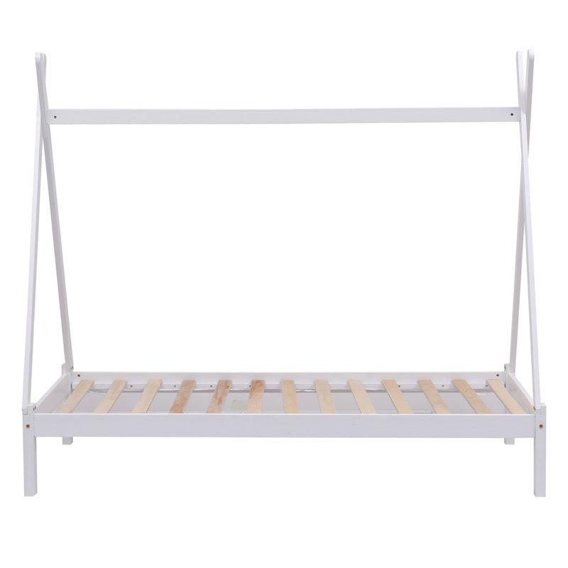Max Liron 90 X 190cm Standard House Beds, Without Trundle, No Mattress, White