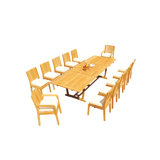 Mas Outdoor 13 - Piece Teak Dining Set