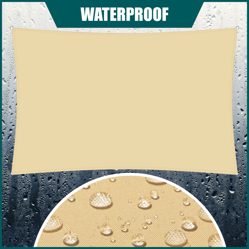 Royal Shade Waterproof 7' x 12' Rectangle Shade Sail, Beige