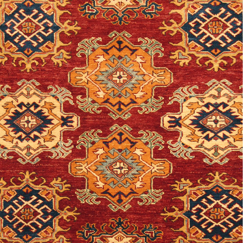 Jevon One-of-a-Kind Rectangle 5'7" X 7'8" Wool Area Rug in Ivory/Red/Orange