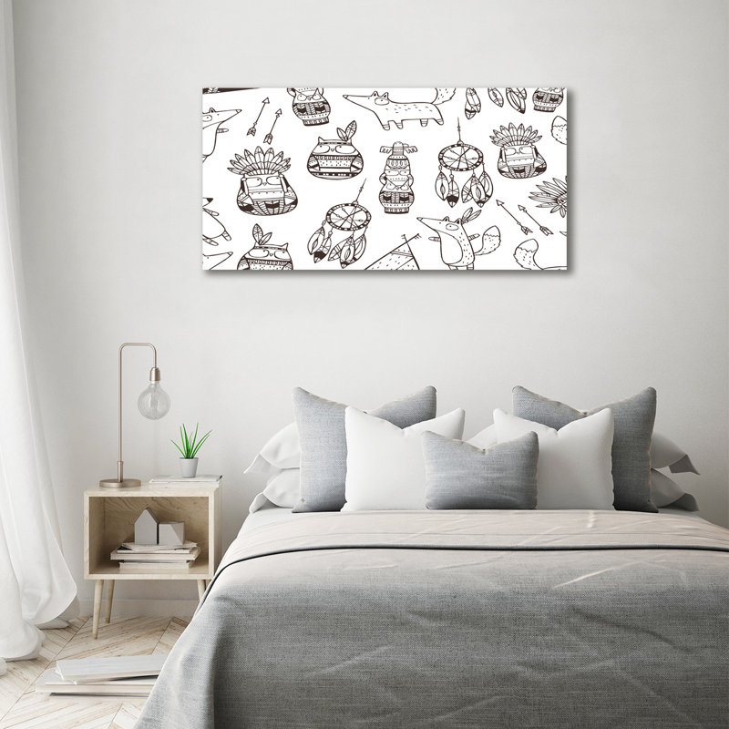 Indian Owls - Wrapped Canvas Print