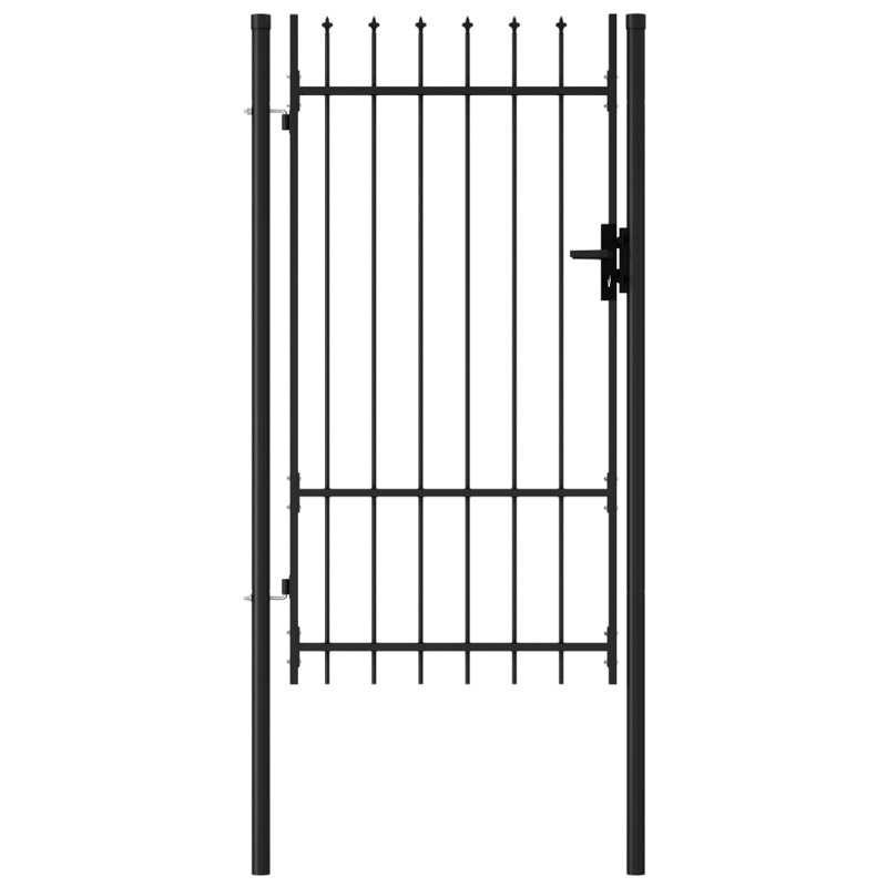 Barrière en métal noir Levacy, H 5,7 pi x l 3,3 pi