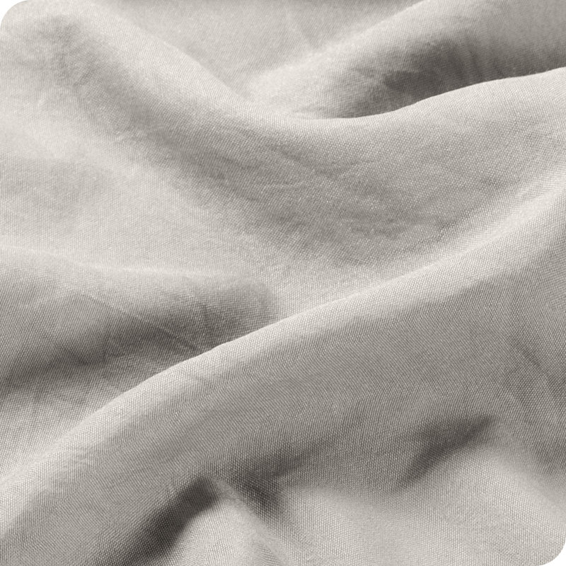 Washed Ultra-soft Microfiber Sheet Set, Fog, Queen Sheet Set with 2 Pillowcases
