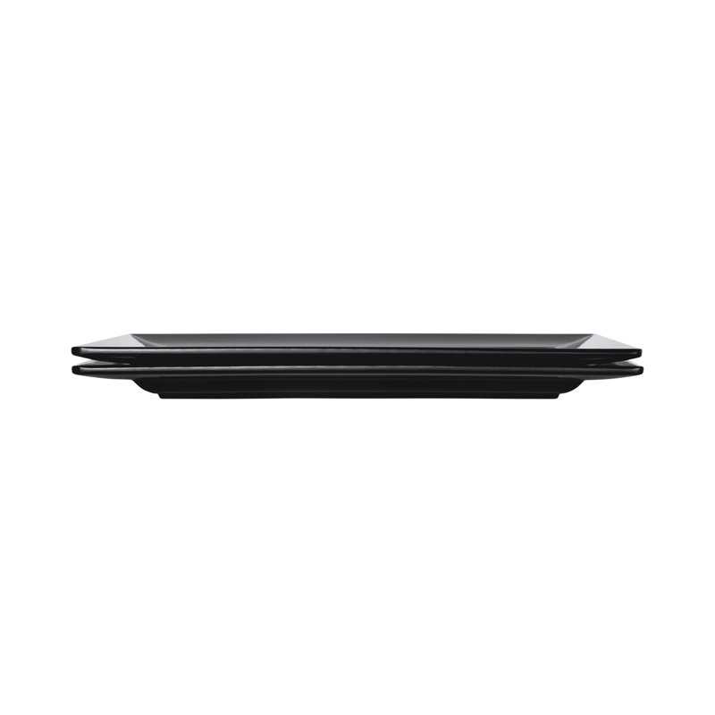 Elite Global Solutions Stratus Melamine Platter, 0.88" H x 13.5" W x 8.5" D, Black