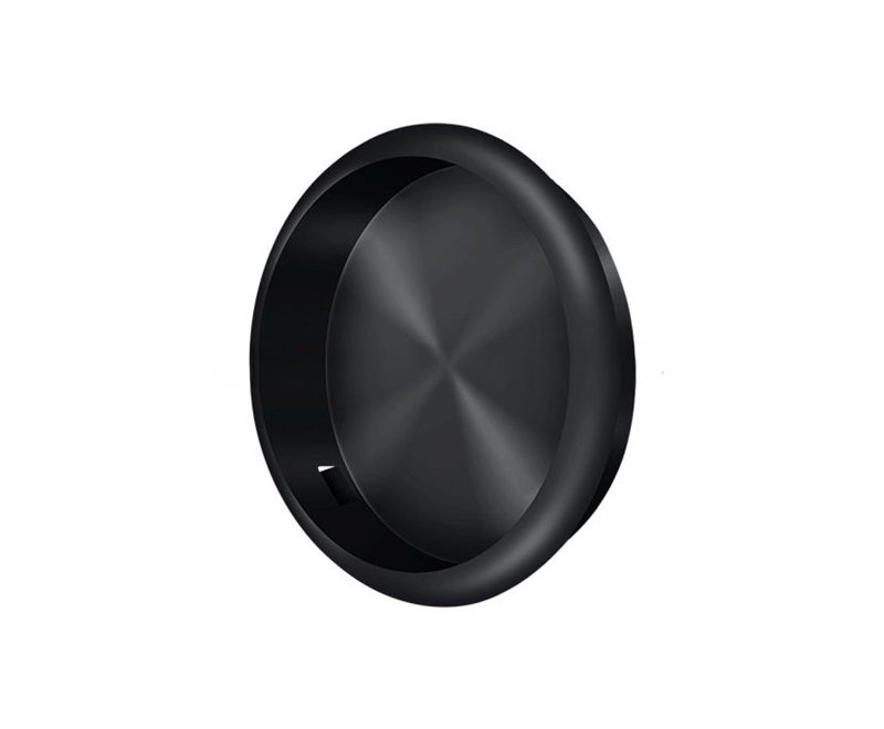 Deltana FP221RU19 Flush Pull; Round; 2-1/8" Diameter; Black Finish, Painted Black