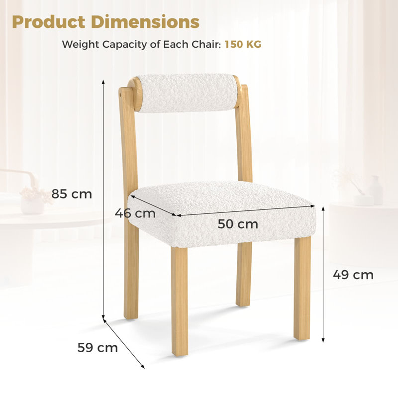 Upholstered Side Chair in White