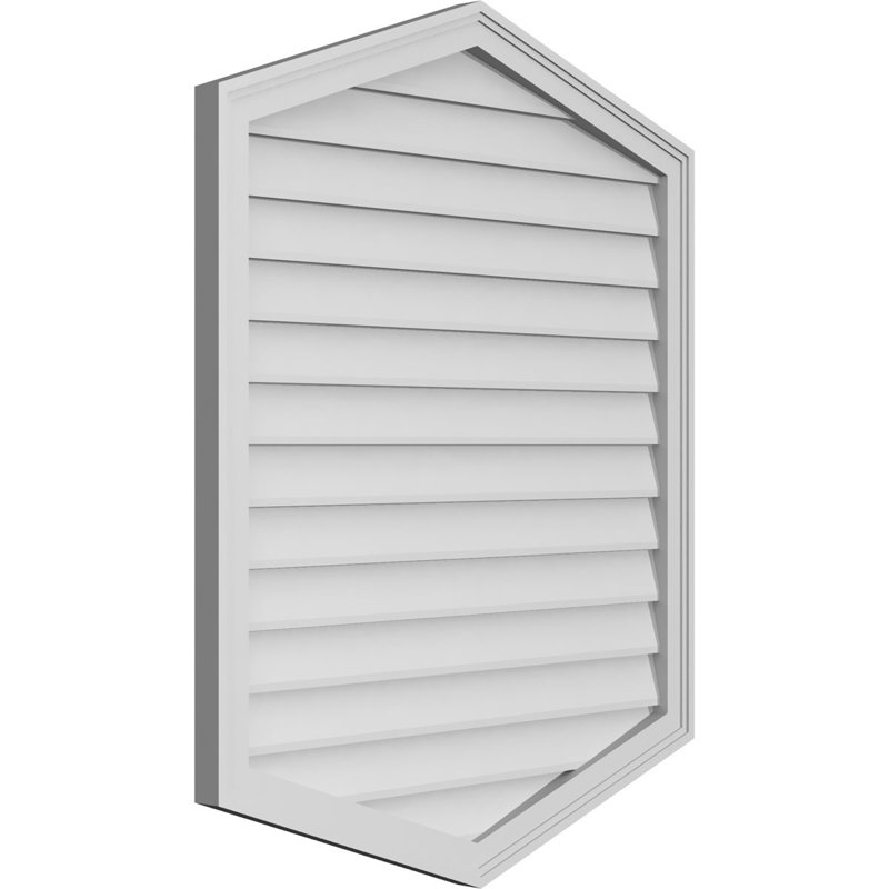 Ventilé vertical à pignon vertical 4/12 po, H 42 po x l 34 po x P 1,5 po
