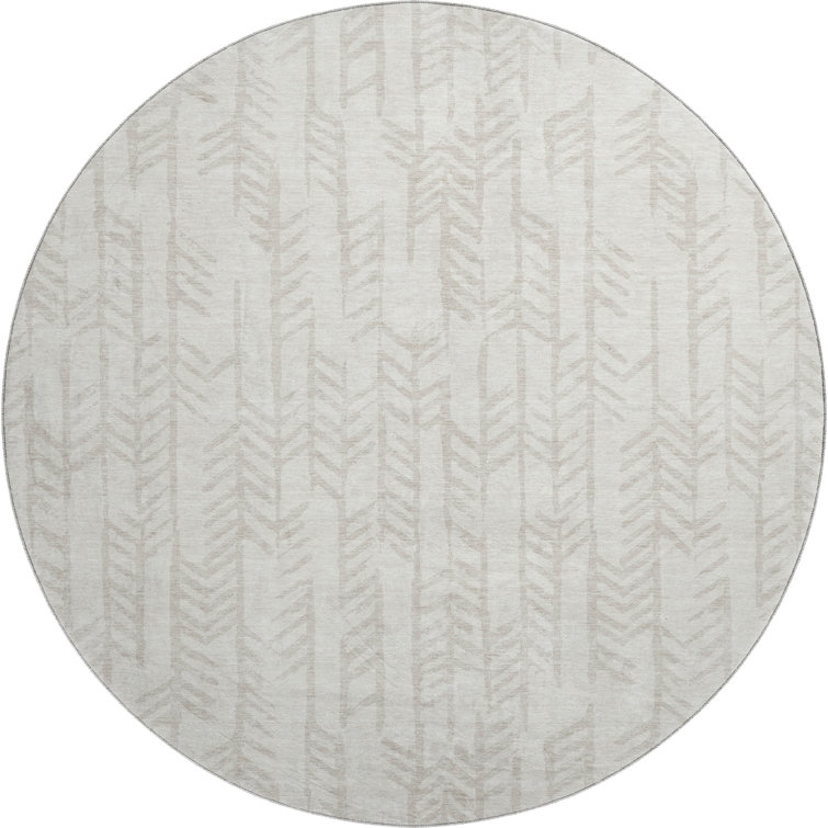 Premium Machine Washable Prisco Ivory Rug